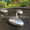 不銹鋼抽象水景石頭創意裝飾設計制造各種園林大型雕塑 廠家直銷