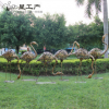 星工產園林景觀工程戶外動物火烈鳥鏤空雕塑城市小區景點雕塑擺件