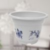 AC型塑料花盆陽臺種植盆批發(fā)優(yōu)質(zhì)加厚圓形白底青花桌面式