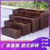 萬木奇 廠家定制碳化木防腐木花箱 室外景觀木質花盆