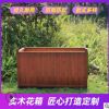 產地貨源防腐木移動花箱 家庭園藝實木花盒花箱 露天防腐木花盆