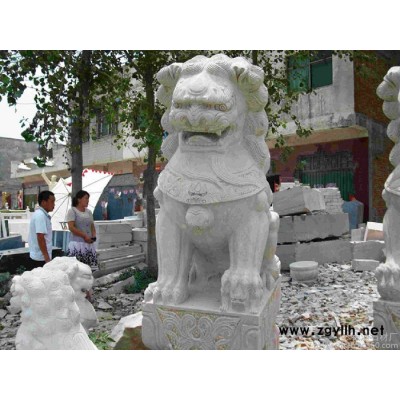 雕刻大理石石獅子 石雕石獅子的作用  可混批