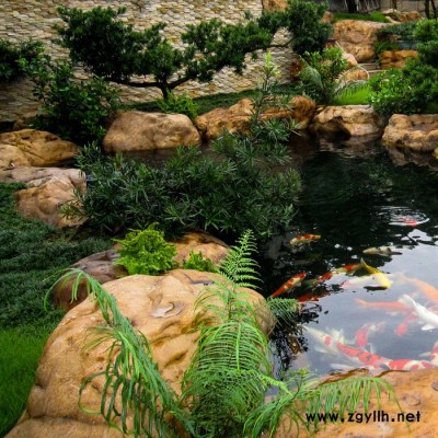 和諧景觀石天然黃蠟石原石 假山石駁岸石