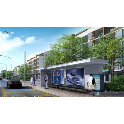 淄博站臺(tái)公交車燈箱 路燈箱 綠化帶廣告燈箱